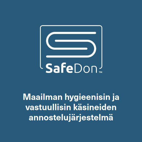 SafeDon - maailman hygieenisin ja vastuullisin käsineiden annostelujärjestelmä